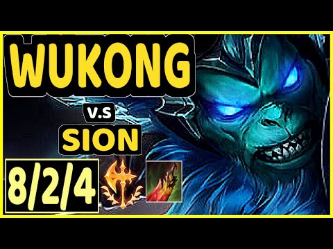 HARAMBE (WUKONG) vs SION - 8/2/4 KDA TOP GAMEPLAY - NA Ranked MASTER