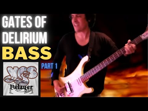 YES - The Gates of Delirium (i) (Chris Squire bass cover + bass pedals)