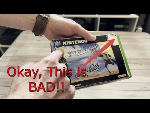 How to restore N64 cardboard game box, pilot wings 64 water and crush damage repair, can I fix it?