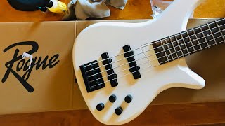 Video thumbnail for ROGUE LX205B 5 STRING ELECTRIC BASS UNBOXING  (Pearl White) by TheGAMEGod