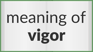Vigor | meaning of Vigor