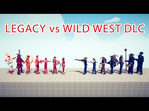 LEGACY Team vs WILD WEST DLC Team - Totally Accurate Battle Simulator TABS