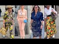 MILAN SUMMER DRESSES FASHION LOOK 2024 ITALIAN STREET STYLE LUXURY SHOPPING WALK