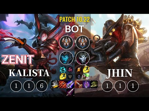 HLE Zenit Kalista vs Jhin Bot - KR Patch 10.22