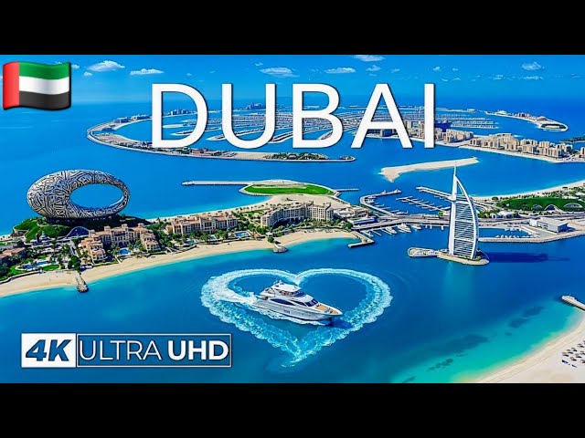Dubai: 4K futuristic city, Palm Jumeirah, Atlantis, Burj Khalifa, coastline. Amazing tour of Dubai.