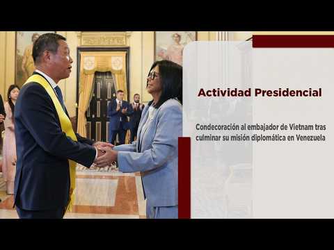 Presidenta Delcy Rodríguez otorga orden Francisco de Miranda al embajador de Vietnam, Vu Trung My