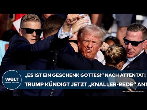 DONALD TRUMP: "Es ist ein Geschenk Gottes!" Ehemaliger US-Präsident schreibt nach Attentat Rede um!