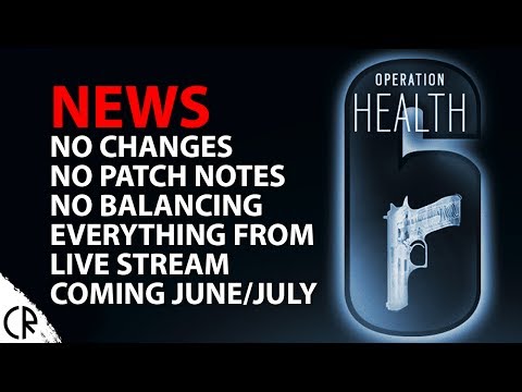 No Changes/Patch notes or Balancing - News - Operation Health - Rainbow Six Siege