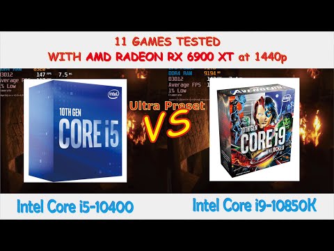 Intel Core i5-10400 vs Core i9-10850K Tested in 11 Games at 1440p, with AMD Radeon RX 6900 XT