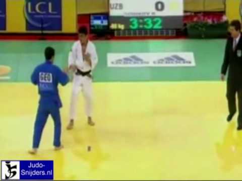 Judo 2009 Paris: Papinashvili (GEO) - Sobirov (UZB) [-60kg].