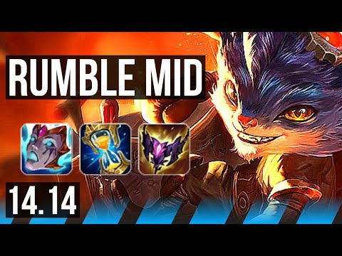 RUMBLE vs AHRI (MID) | 16/5/14, 500+ games, Dominating | NA Grandmaster | 14.14