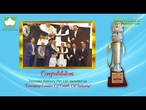 Tirumalla Refinery Pvt. Ltd. awarded as “Emerging Leader of Edible Oil Industry” in Rajasthan