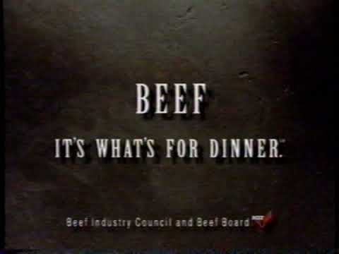 1994 Beef "Robert Mitchum - It's what's for dinner" TV Commercial