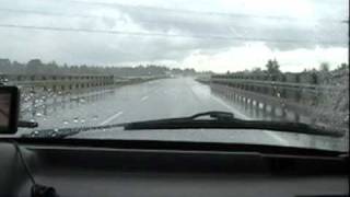 preview picture of video 'Driving in Heavy Rain and Hail  July 13, 2009'