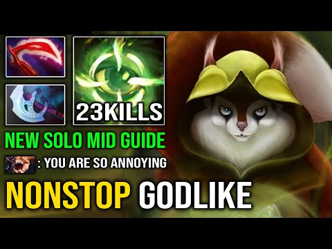 How to Solo Mid Hoodwink Like a Pro | Nonstop Godlike Sharpshooter Crazy Acorn DPS 7.31 Dota 2