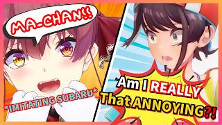 Marine’s Baby-Talk Subaru Impression Makes Subaru Question Herself【hololive / ENG SUB CLIP】
