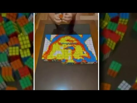 12-year-old Dearborn boy goes viral with Rubik’s Cube art