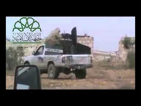 استهداف تحصينات قوات النظام في جبهة عزيزة بواسطة مدافع الهاون و الرشاشات الثقيلة من قبل كتيبة عمرو ابن الجموح