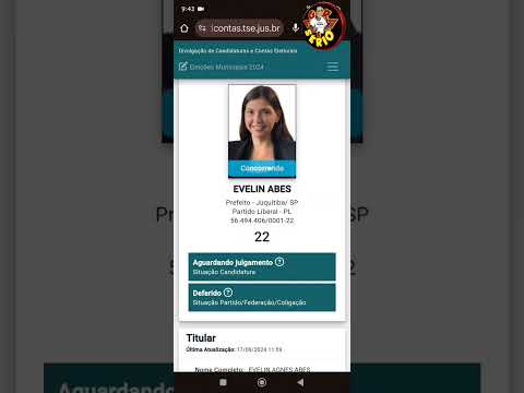 CANDIDATA A PREFEITA EVELIN CONTINUA AGUARDANDO O JULGAMENTO DA SUA CANDIDATURA DIA 21 SETEMBRO 2024.