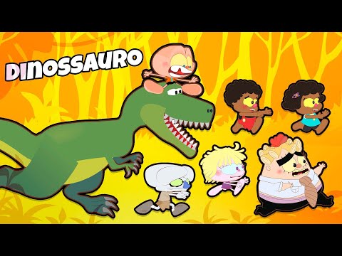 Mongo e Drongo encontram um DINOSSAURO e o Super Drongo - Desenho animado com Dinossauro