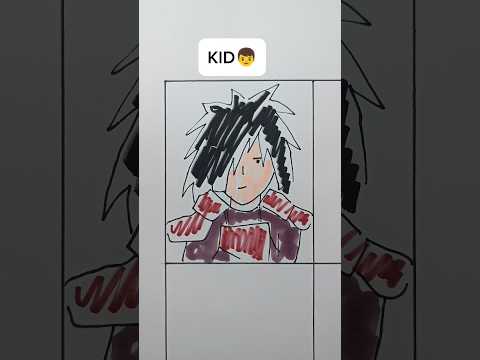 How do you Draw Madara Uchiha? 🤔 KID, BEGINNER, ARTIST or LEGEND? #shorts #naruto #madara #drawing