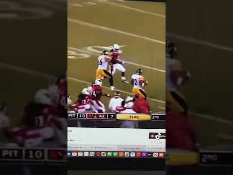 #jamesharrison 100 yard INT with #larryfitzgerald tackle almost didn’t happen.