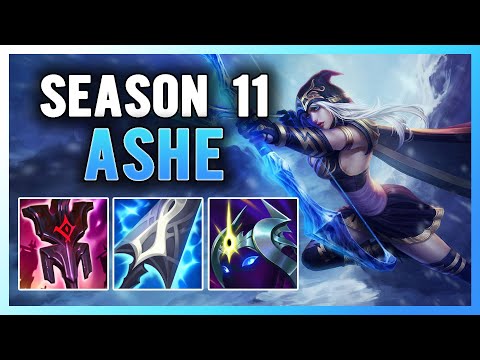 SEASON 11 BUFFED FULL CDR ASHE SUPPORT BUILD!