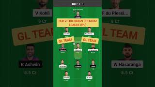 Royal Challengers Bangalore vs Rajasthan Royal Dream11 Team Prediction | RCB vs RR dream11 team #ipl