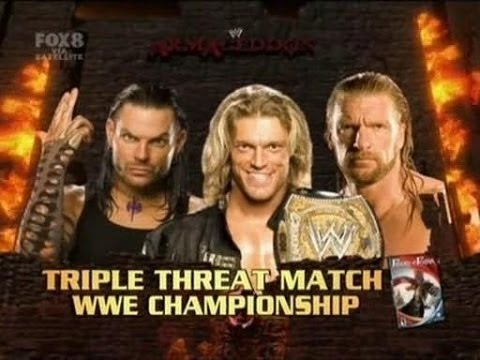 Jeff hardy vs Edge vs Triple H WWE Champion /highlights