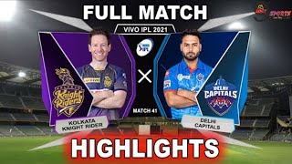 DC VS KKR IPL 2021 Match 41 Full highlight.Delhi capitals and Kinght Riders Match highlight.