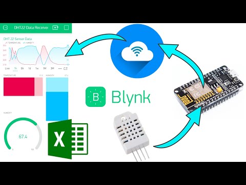 ESP8266- Blynk Plot Sensor Readings in Live Charts & Export CSV File | DHT22 Sensor
