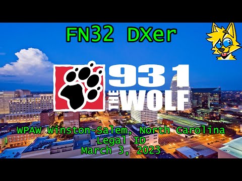 93.1 The Wolf | WPAW Winston-Salem, North Carolina Legal ID (3/3/2023)