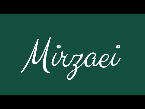 Learn how to Sign the Name Mirzaei Stylishly in Cursive Writing