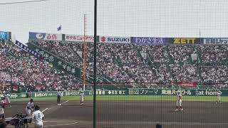 中京大中京対智弁学園　7回表　志村叶大セカンド守備