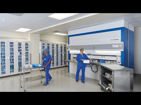 Magasin de stockage d’instruments stériles pour centre hospitalier
