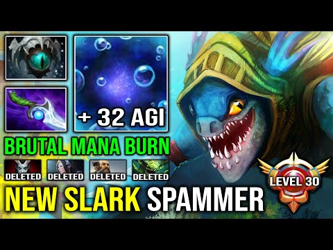 NEW Level 30 Slark Spammer | 1st ITEM Diffusal Unlimited Mana Burn 100% Counter Viper Offlane Dota 2