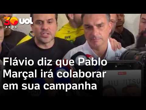 Flávio Bolsonaro diz que Pablo Marçal irá colaborar na campanha na área de empreendedorismo