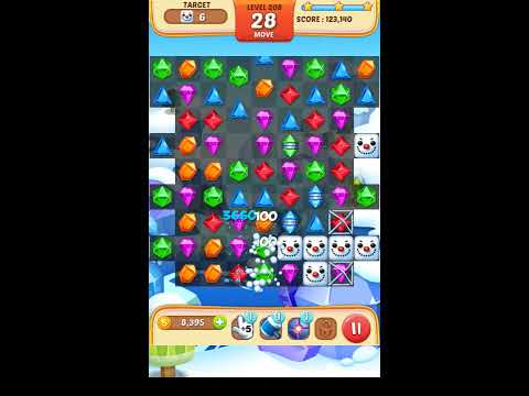 Jewel Match King Level 208 - Walkthrough ( No Booster )