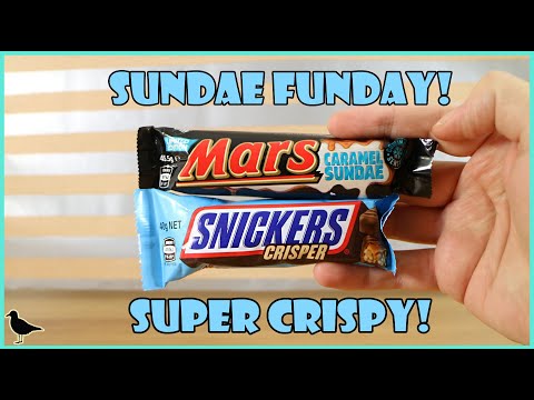 Mars Caramel Sundae & Snickers Crisper Chocolate Bars Food Tasting Review! | Birdew Reviews