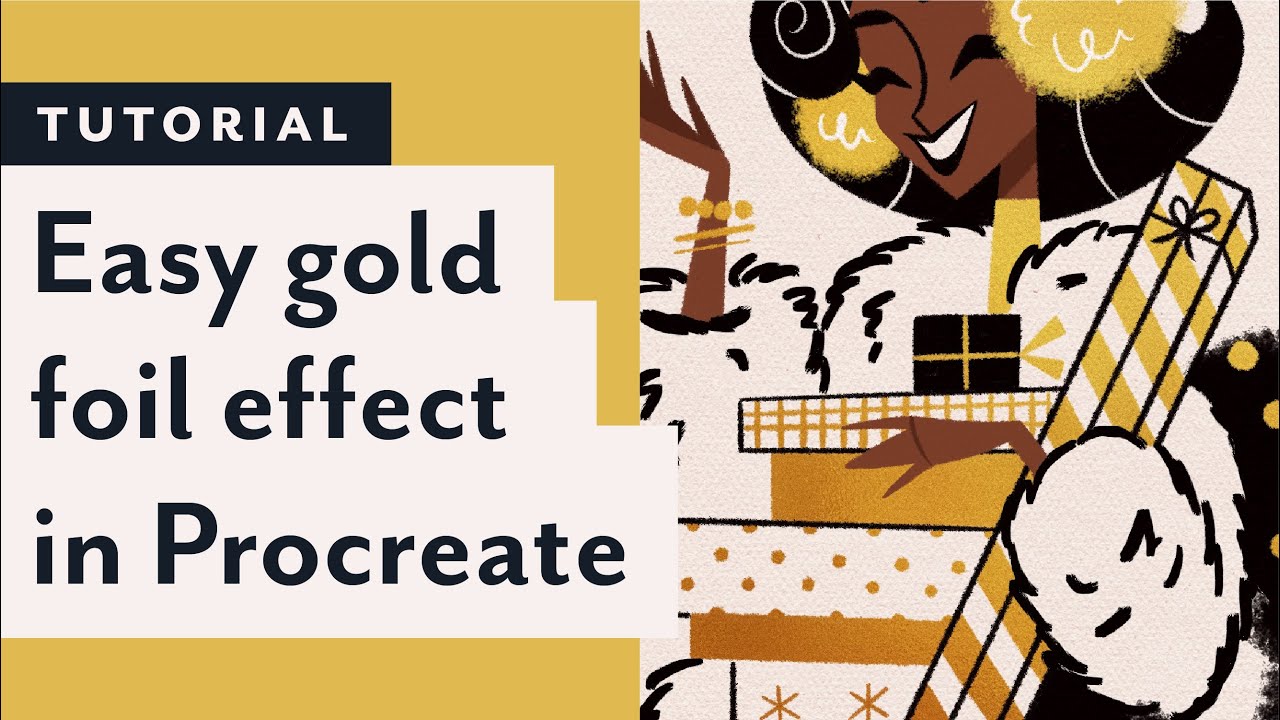 Easy & Realistic Gold Foil Tutorial in Procreate [CC]