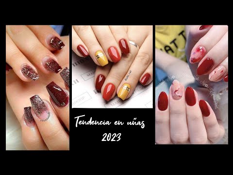 TENDENCIAS EN UÑAS 2023 UÑAS CORTAS #uñasnaturales #UÑASINVIERNO #uñasrojas #UÑASVINO #desingnails