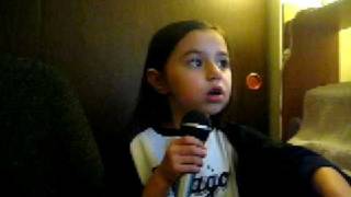 5YR OLD CARLY SINGING "I DON'T WANNA GO TO SCHOOL" BY THE NAKED BROTHERS BAND