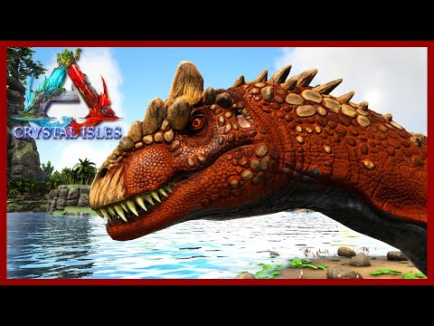 Max Level Allosaurus Taming! Crystal Isles Map! Ep 3!