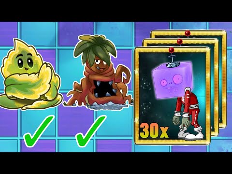 PVZ 2 Tomb Tangler Vs Holo-Head Zombie - All Plant Power Up Vs 30 Holo-Head Zombie