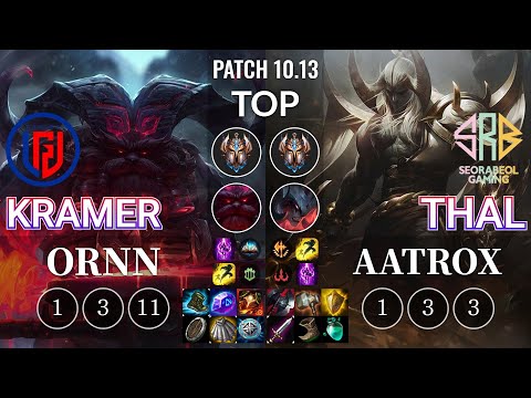 LGD Kramer Ornn vs SRB Thal Aatrox Top - KR Patch 10.13