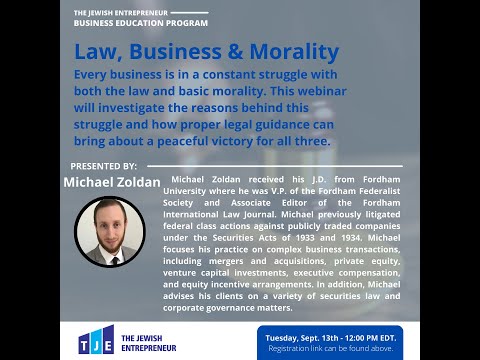 Law, Business, and Morality by Michael Zoldan