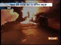 Bike parked along roadside catches fire in Mumbai