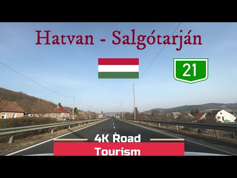 Driving Hungary: Route 21 Hatvan - Salgótarján - 4k scenic drive at the foothills of Matra Mountains