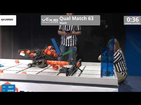 VEX Worlds 2016 - VEXIQ Middle School - Math - Qual 63 (2021 3204E) 130