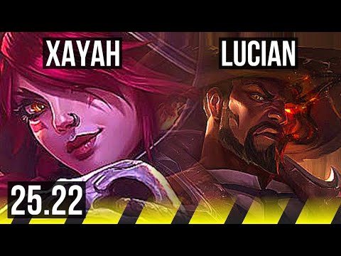 XAYAH & Rakan vs LUCIAN & Taric (ADC) | 8/3/7 | KR Challenger | 25.22